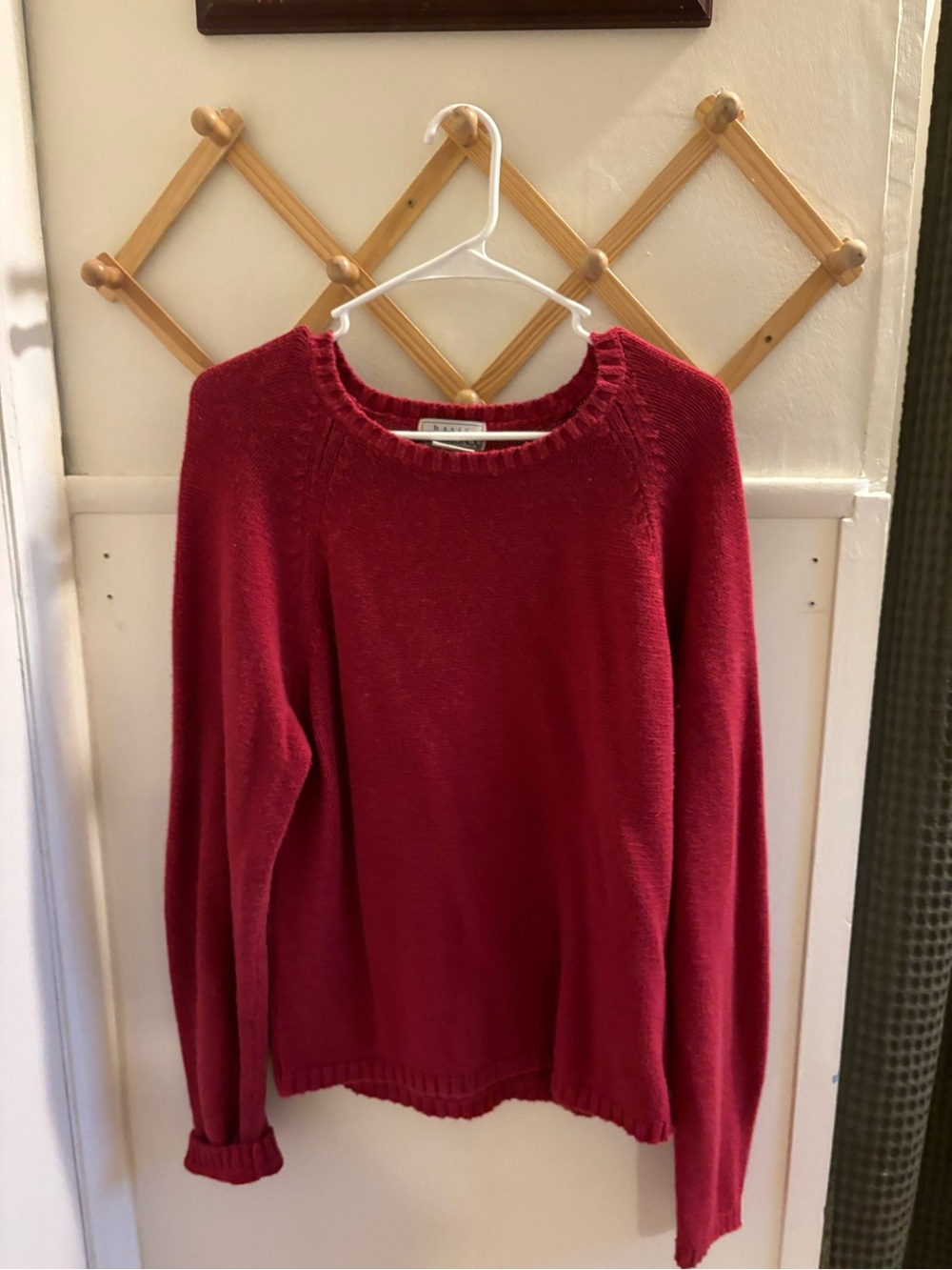 Basic Editions Red Women's Scoopneck Sweater